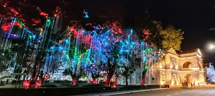 Penang Evening Lights Trees Artchitecture